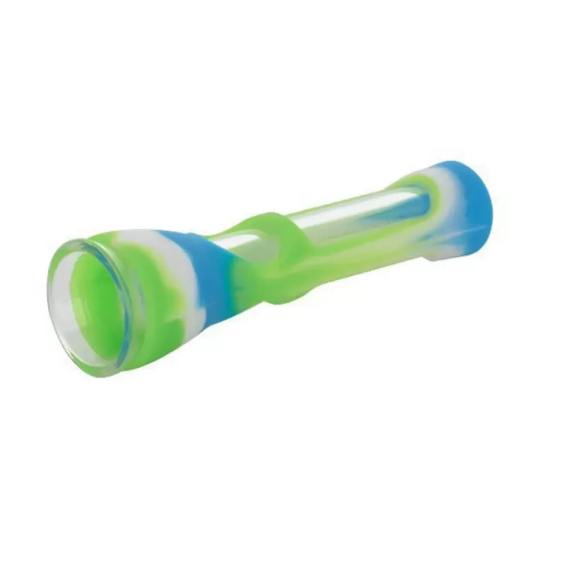 Pipa de silicona y cristal